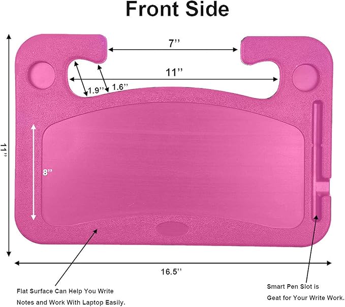 Steering Wheel Tray,Car Desk for Writing,Laptop,Tablet,iPad or Notebook with Pen Slot,Food Eating Table Trays,Fit Most Vehicle Steering Wheels(Pink)