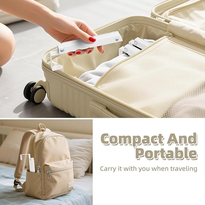 BAKON Over The Door Hanger Folding Clothes Drying Rack, Double Fold Hanging Door Hooks Coat Rack for Indoor Laundry Room Comp