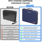 Fireproof File Organizer, Expanding File Folder with 13 Pockets, Portable Fireproof Document Box Hard-Shell Document Organize