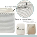 COMFY-HOMI 3Pack Small Woven Cotton Rope Basket for Organizing, Gift Baskets for Handles, Empty Gift Baskets, Medium Rope Bas