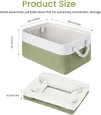 Storage Baskets for Shelves 13.8x9.8x6.7 Inch, Foldable Fabric Storage Bins with Handles, Small Storage Baskets for Organizin