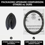 Cowhide Steering Wheel Cover Heat Resistant Anti-Slip Car Wheel Wrap Compatible with Most Makes and Models of Cars and Trucks with 14.5 to 15 Inch Steering Wheel(Black)