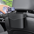 Car Trash Can Mini Trash Bin Garbage Organizer with Plastic Trash Bag Automotive Small Garbage Bin for Home Office Auto Vehicle Car Door Front Back Seat Storage Accessories (hook trash can)