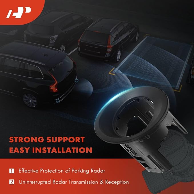 A-Premium 4-PC Front Inner and Outer Parking Assist Sensor Retainer Bezels Compatible with Ford Models - Ranger 2019 2020 2021 2022 2023
