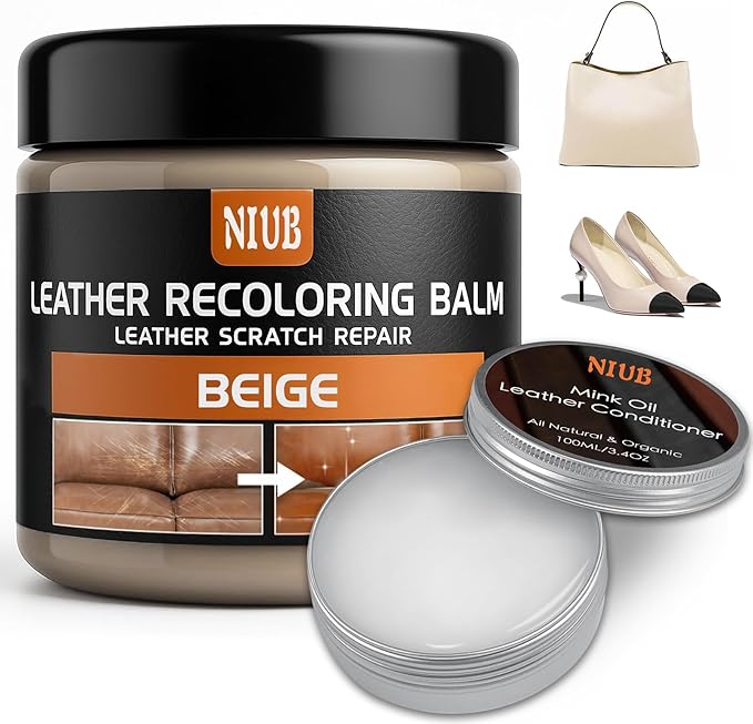 Leather Recoloring Balm Leather Color Restorer Scratch Repair Leather Paint for Furniture Couches Car Seats Shoes Bags Leathe