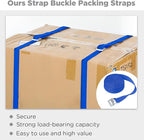 Riakrum 15 Pack 16 Feet Lashing Straps Adjustable Kayaks Tie Down Cam Buckle Straps with Buckles up to 250lbs for Cargo, Luggage, Motorcycles, Truck, Car Roof Rack, Sup Surfboard(Blue)