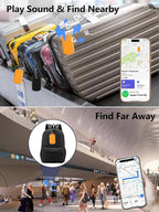 Luggage Tags Built-in Anti-Loss Tracker, Luxury Leather Luggage Tags for Suitcase, Travel Bags, Backpacks, Travel Organizer f