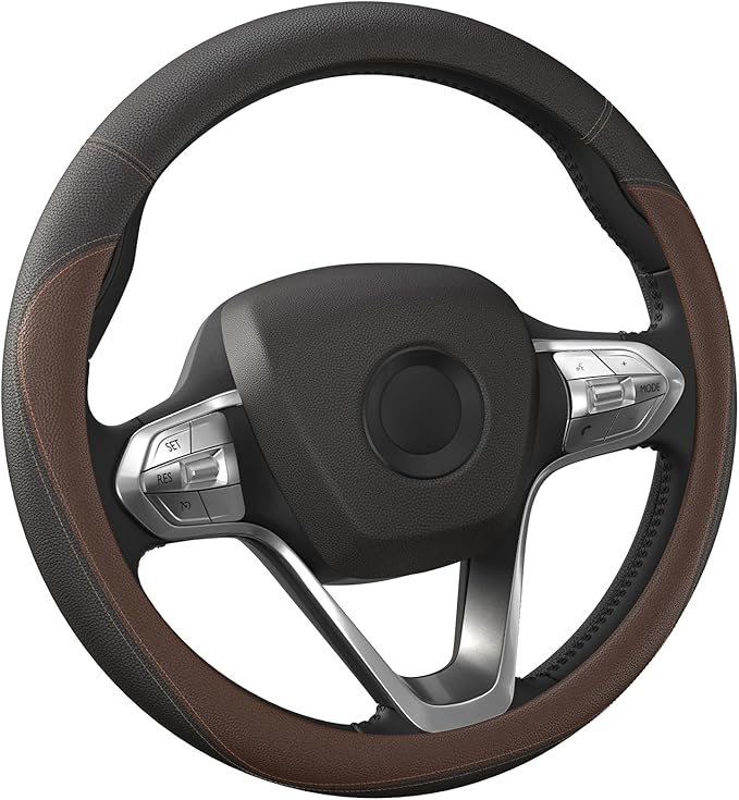 HOTOR Car Steering Wheel Cover - Universal Car Accessory for Diverse Cars, Durable Leather Cover with Anti-Slip Lining, for S