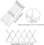 WEBI Accordion Wall Hanger,Expandable Wooden Hat Rack for Wall Mounted Coat Rack,Accordion Hat Hooks Holder for Baseball Caps