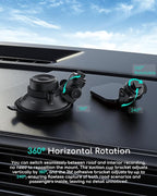 COOAU Car Dash Cam Mounting Bracket, Adjustable Windshield Mount for Dash Camera, Suction Cup Mount for Dashboard Camera, Suitable for D20, D20S, D30S
