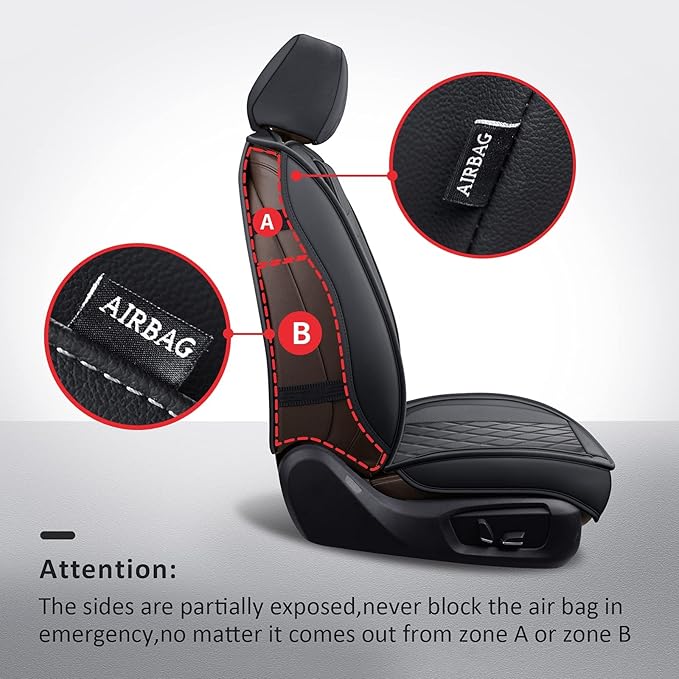 MIROZO Seat Covers Full Set,Car Seat Covers Black Car Seat Protector Waterproof Automotive Seat Covers fFront and Back Fit fo