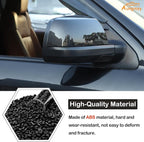 Car Door Rear View Mirror Cover Trim Compatible with Toyota Tundra 2007-2021 Sequoia 2008-2020 Exterior Rearview Mirror Housing Cap Protector Accessories, Only Fit Without Turn Signal Lights Version