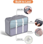Packing Cubes for Travel - 8 Set Luggage Organizer Bags for Family, Mesh Breathable Travel Packing Cubes for Suitcases Durabl
