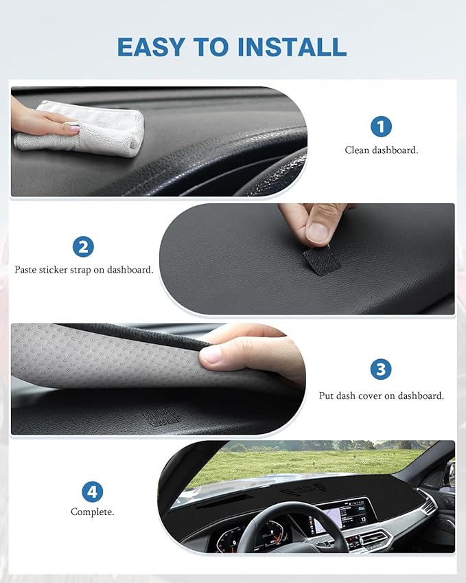FIILINES Dash Cover for 2019-2022 BMW X5/X7 Dashboard Cover Mat for X5/X7 Accessories Sunshade Nonslip Mesh Protector No Glar