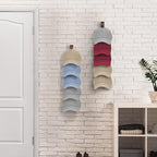 Hat Rack for Wall Baseball Cap Organizer Hanger (2 Pack) Modern Wooden Hat Holder Wall-Mounted Caps Display for Closet Door B