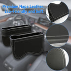 2 Pack Car Seat Gap Organizer Filler Multifunctional Seat Gap Storage Box with USB Fast Charger Car Seat Pockets with Led Light Car Seat Gap Filler with Cup Holder