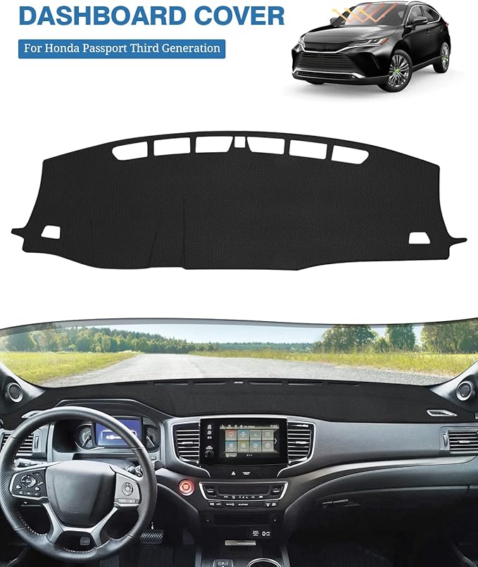 FIILINES Dash Cover for Honda Passport 2019-2025, Dashboard Mat for Passport Accessories Dash Mat Sunshade Nonslip Mesh Prote
