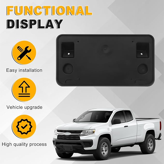 Front License Plate Frame Compatible with Chevrolet Colorado 2021 2022, Bumper License Frame Holder Mounting Bracket, Replace
