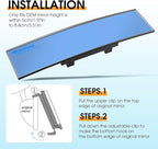 Broadway Panoramic Rear View Mirror Wide Angle Car Mirror Blind Spot Convex Rearview Mirror Essential Rear View Mirror Accessories for Cars SUV Trucks Vehicles (270mm-Blue)