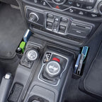 JKCOVER Center Console Gear Shift Organizer Tray Compatible with Jeep Wrangler JL/JLU 2018-2023 2024 2025 and Jeep Gladiator JT Truck 2020-2022 2023 2024 2025 Storage Box Accessories (Not for JK/JKU)