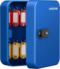 Uniclife 20 Position Key Cabinet with Combination Lock Resettable Blue Digital Security Storage Box Steel Key Organizer with 