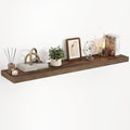 40 Inch Floating Shelves, 3D Textured Wood Grain, 40"x9.25"x1.5" Inch Deep Floating Shelves for Wall, Wooden Shelves for Bath