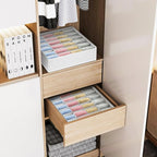 Joyoldelf Sock Organizer Drawer Organizer - 2 Packs Underwear Organizer, 48 Cells Collapsible Closet Organizers and Storage S