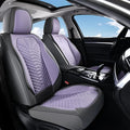 Coverado Car Seat Covers, Front Seat Cover, Waterproof Nappa Leather Seat Covers for Cars, Driver Car Seat Protectors, Gray a