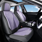 Coverado Car Seat Covers, Front Seat Cover, Waterproof Nappa Leather Seat Covers for Cars, Driver Car Seat Protectors, Gray a