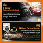 4K Dash Cam Front and Rear, 4K+1080P Dashcam, Dash Camera for Cars with 5GHz WiFi & App Control, GPS, 64GB Card, 24H Parking 