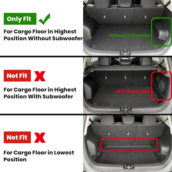 LASFIT Floor Mats & Cargo Mats for KIA Soul 2020-2025 (Only Fit Cargo Floor in Higher Position Without Subwoofer) All Weather TPE Custom Fit Floor Liners Car Mats & Trunk Mats Full Set