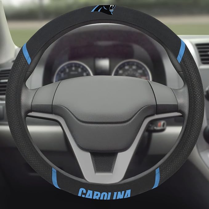 FANMATS NFL Unisex-Adult Embroidered Steering Wheel Cover