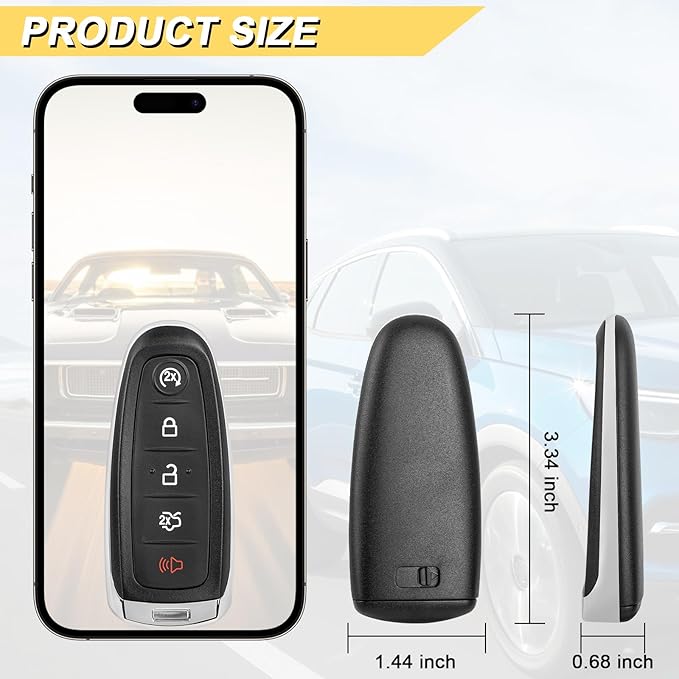 Key Fob Replacement for 2013-2019 Ford Escape/ 12-17 Focus BEV Electric/ 13-18 C-Max Energi Car Keyless Entry Remote Control,