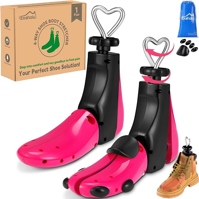 Shoe Stretcher Men, Women Leather Boot Stretcher for Wide Feets, Shoe Tree Adjustable Boot Widener Stretcher