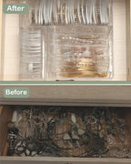 4 In 1 Acrylic Jewelry Organizers and Storage with 60 Portable Anti Tarnish Jewelry Bags, Clear Jewelry Box Organizer, Travel