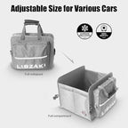 LIBZAKI Car Trunk Storage Organizer, Collapsible Trunk Storage Box for Car Truck SUV-Gray