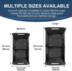 Deosk Car Trunk Organizer for SUVs, Cars and Trucks with 6 Big Pockets, Waterproof Polyester Storage Box