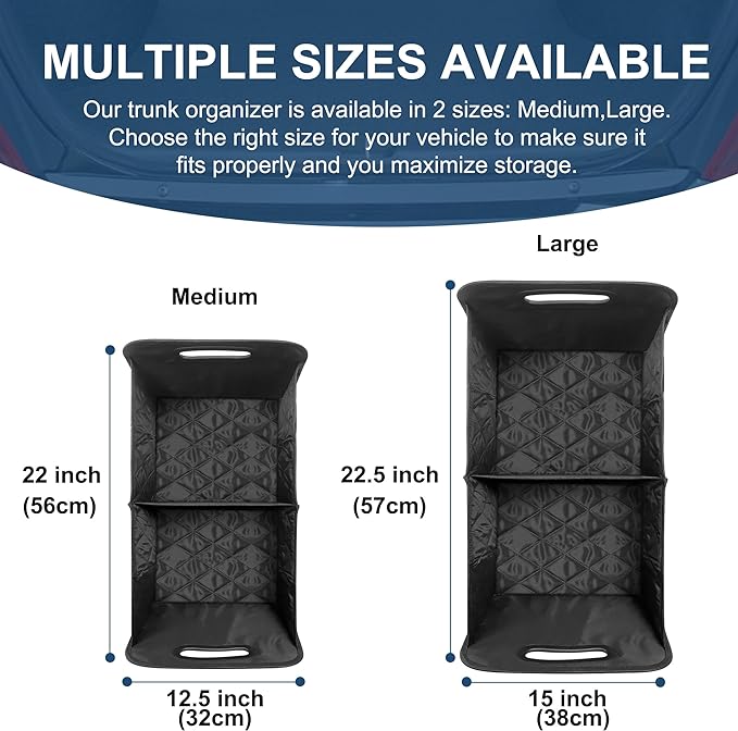 Deosk Car Trunk Organizer for SUV, Car Organizers and Storage with 6 Pocket, Car Accessories for Women/Men 50LWaterproof