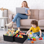 Posprica Woven Storage Baskets for Organizing 6 Pack, Large&Small Storage Cube Bins Set for Bathroom, Storage Boxes Container