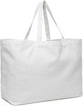 Extra Large Canvas Tote Bag - Big Reusable Grocery Shopping Heavy Duty Foldable