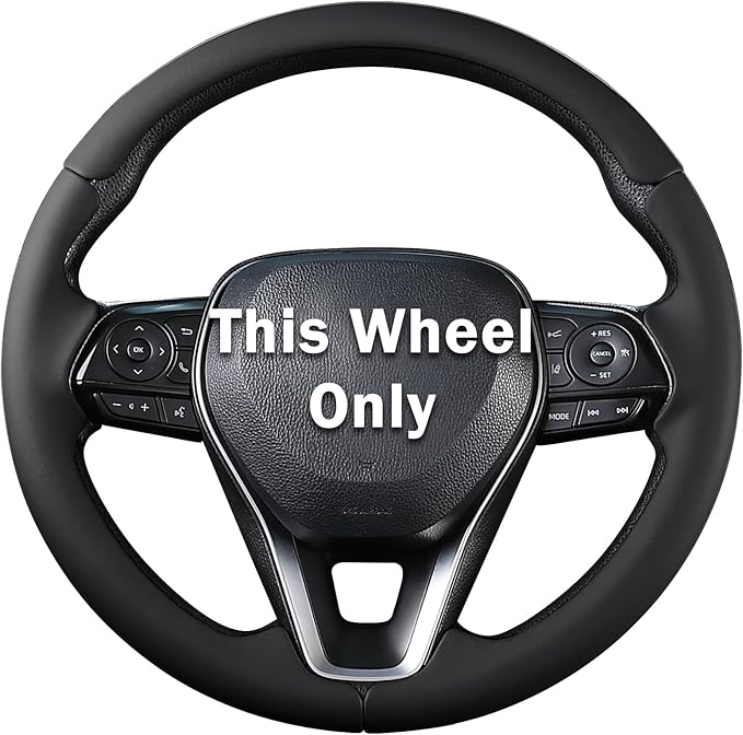 Fit for Toyota Steering Wheel Cover, Car Steering Wheel Cover for Toyota Corolla(2020-2026) Rav4(2019-2025) Camry(2018-2024) Venza(2021-2024) Avalon(2019-2022) Accessories (Black)