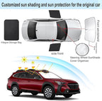 3PCS Car Window Shades Front Windshield Sun Shade Foldable Window Shade Custom Fit for Subaru Outback 2021-2024 Accessories Car Shades for Front Windows Anti-UV Rays Block Heat