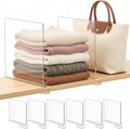 SortNStore Shelf Dividers Purse Organizer for Closet: 11-inch Tall(Extra Tall) Acrylic Sweater Organizer - Upgraded Extra Hei