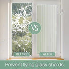 STATINT Reeded Glass Window Privacy Film 3D Decorative Frosted Non Adhesive UV Heat Blocking Day and Night Vinyl Privacy Clings for Bathroom Living Room，17.5 Inch X 6.5 Feet