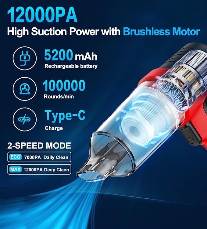 Car Vacuum Portable Cordless
