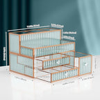 Makeup Organizer Countertop - Tempered Glass Vanity Organizer for Cosmetics, Skincare, Hair Tools, Brushes, Perfume - Multipu