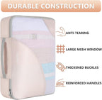 8 Set Packing Cubes for Travel, Gifts for Women Mom,Anti-Tearing Suitcase Organizer for Luggage with Shoe & Hanging Toiletry 