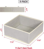 DIOMMELL Foldable Cloth Storage Box Closet Dresser Drawer Organizer Fabric Baskets Bins Containers Divider for Clothes Underw