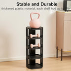 Vertical Shoe Rack, 9-Tier Plastic Stackable Storage Shelf for Small Closets and Narrow Spaces, Compact Free Standing Shoe Ra