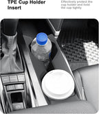 ECOZEN 2026 Camry Center Console Organizer - 2 Pcs Center Console Storage Tray & TPE Cup Holder Insert for 2025-2026 Toyota Camry(LE/SE/XLE/XSE) Accessories - ABS Armrest Box Organizer